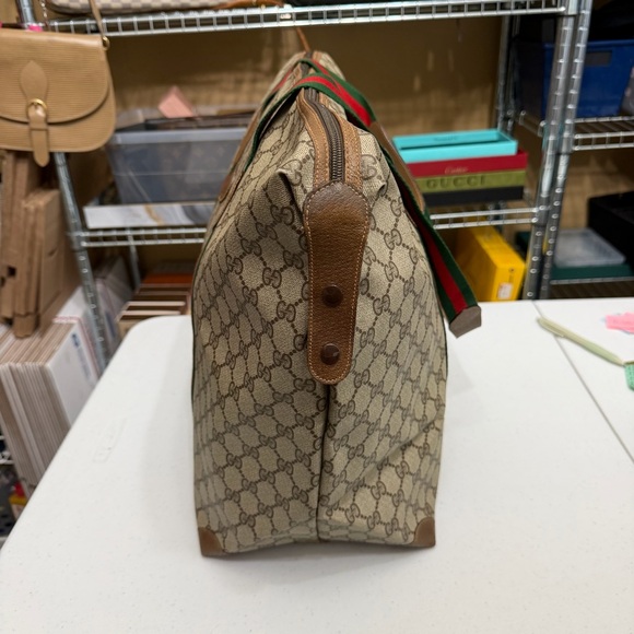 Vintage Gucci | Sherry GG Monogram Travel Weekender Bag - Picture 3 of 11